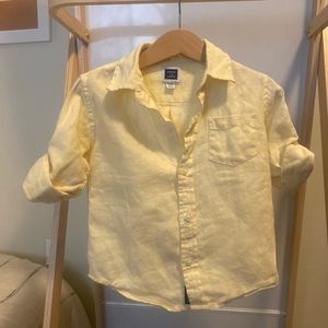 Janie & Jack Kid’s Linen Roll-Cuff Shirt